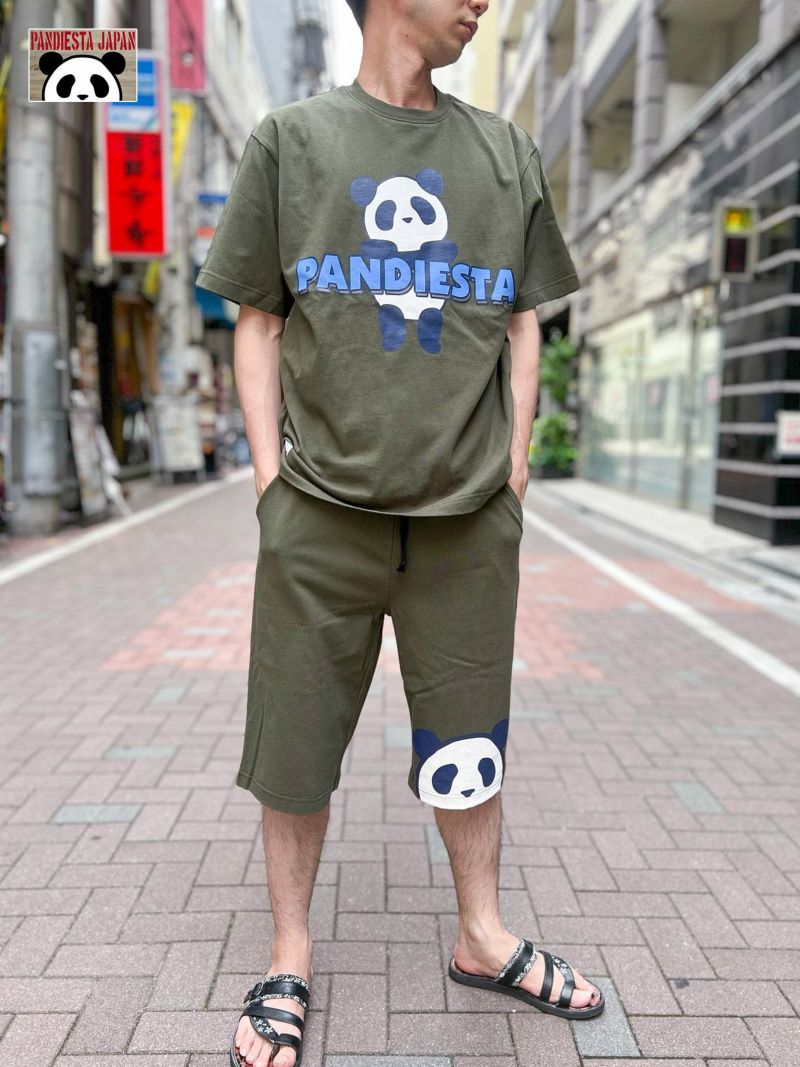 ≪30%OFF≫【PANDIESTA JAPAN】“ぶら下がりパンダ” Tシャツ×ショーツ