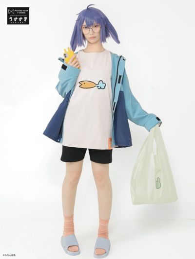 【POLYGON TAILOR FABRIC】<br>うささきモデル：フルコーデセット〔マウンテンパーカー・Tシャツ・エコバッグ〕