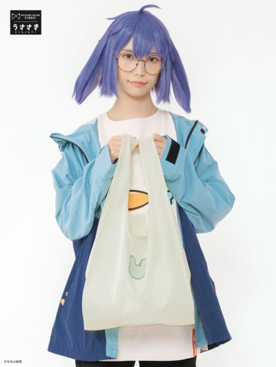 【POLYGON TAILOR FABRIC】<br>うささきモデル：レジ袋風エコバッグ