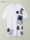 【新主己】“花札と千鳥”プリントDRY素材Tシャツ