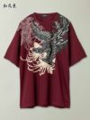 【和風景】“鳳凰と菊”プリントDRY素材Tシャツ