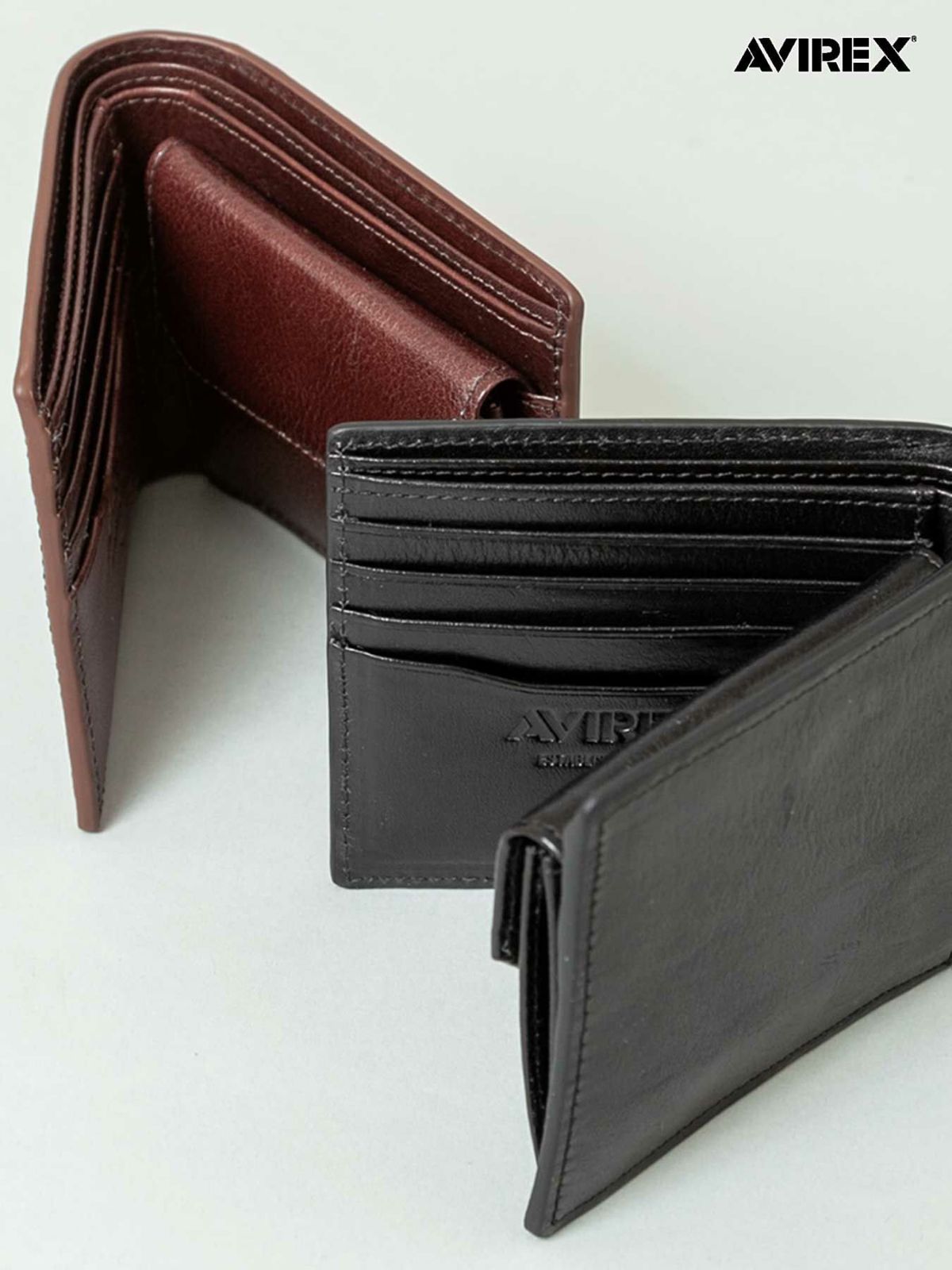 【AVIREX】“BEIDE” FOLDED WALLET AX9100