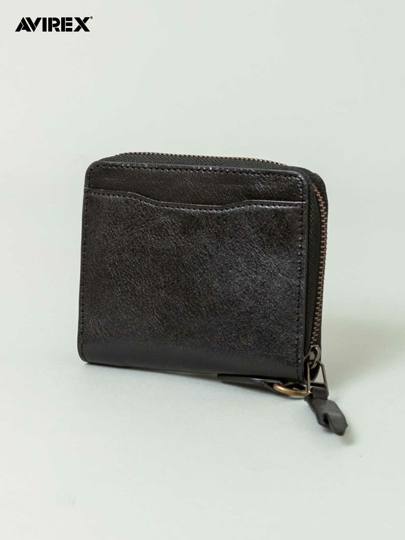 【AVIREX】“BEIDE” ROUND ZIP MIDDLE WALLET AX9101