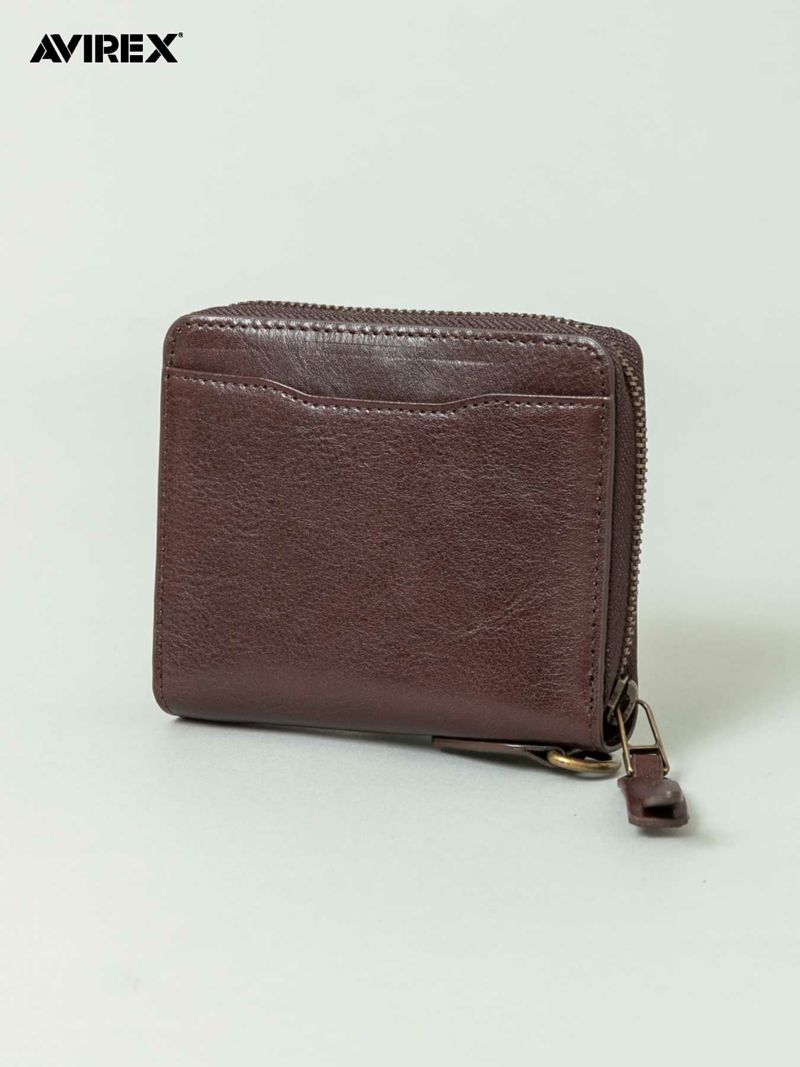 【AVIREX】“BEIDE” ROUND ZIP MIDDLE WALLET AX9101