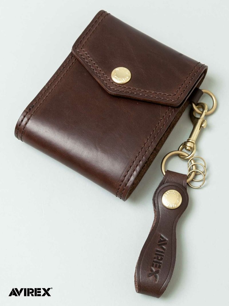 【AVIREX】“HORWEEN”LEATHER TRIFOLD AVX5633