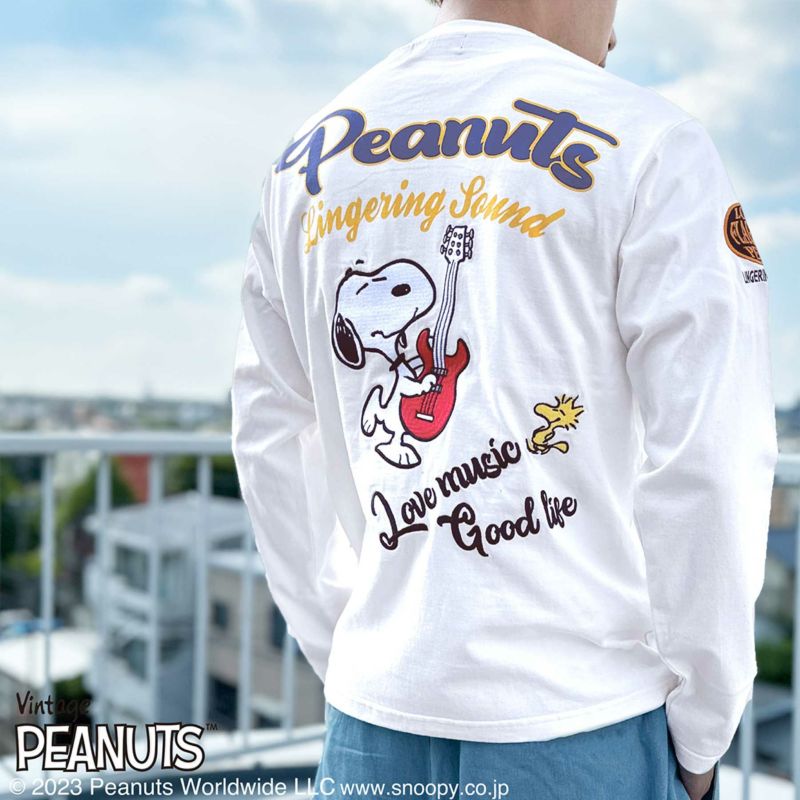 【FLAGSTAFF×PEANUTS】SNOOPY ギターロンT