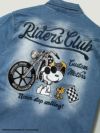 【FLAGSTAFF×PEANUTS】“Riders Club”総刺繍デニムシャツ