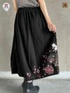 【今昔 -KON-JAKU-】“梅花の宴”総刺繍2WAYロングスカート〔別注〕