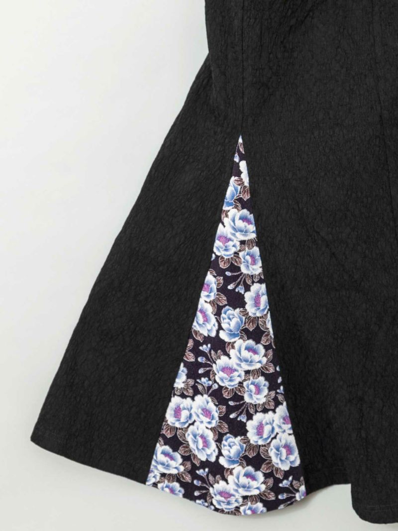 【雅結 -YuU-】“門番と桜”総刺繍レース風ジャガードマーメイドロングスカート