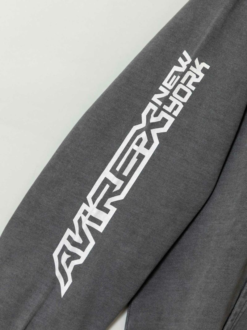 【AVIREX】“DRAGON & SNAKE”FADE WASH PRINT SWEAT PULL PARKA〔LIMITED〕