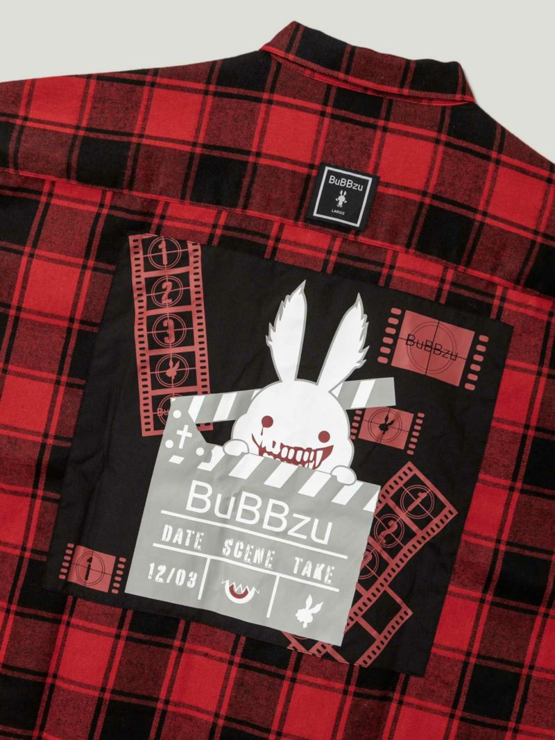 【BuBBzu】“映画ミタイナ現実”ロングチェックシャツ