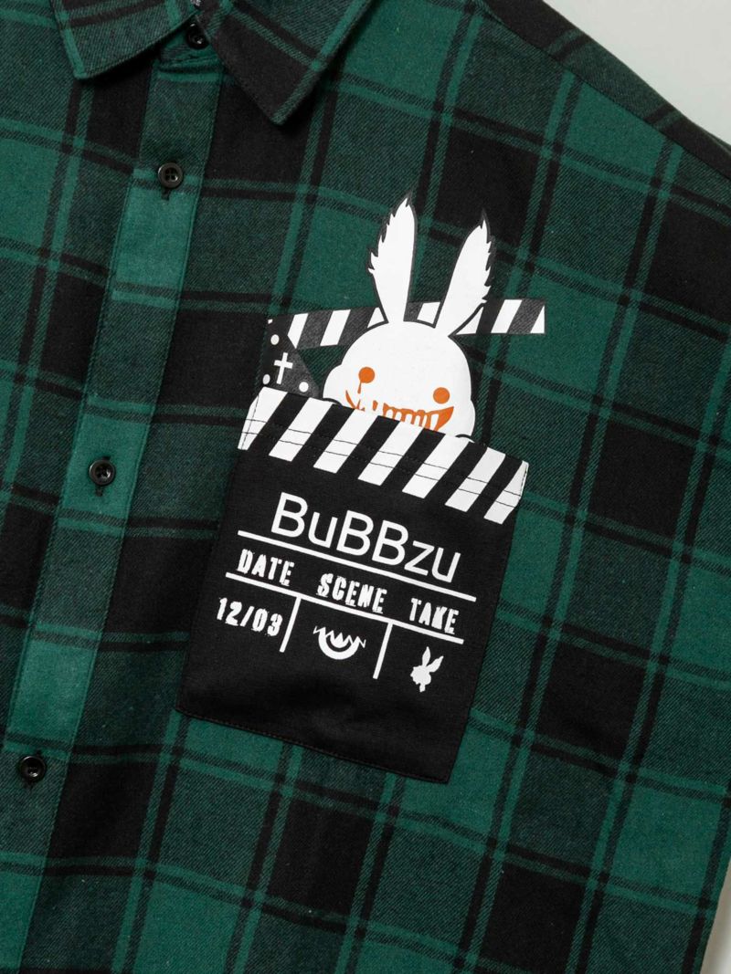 【BuBBzu】“映画ミタイナ現実”ロングチェックシャツ