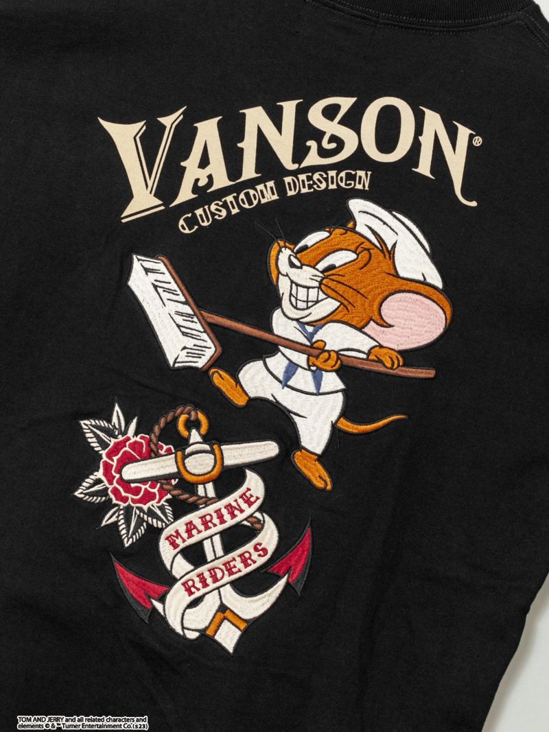 【VANSON×TOM and JERRY】“MARINE RIDERS”刺繍入りロンT
