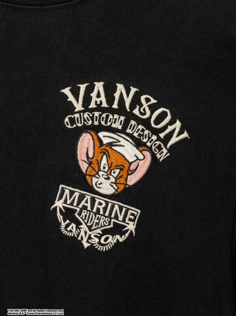 【VANSON×TOM and JERRY】“MARINE RIDERS”刺繍入りロンT