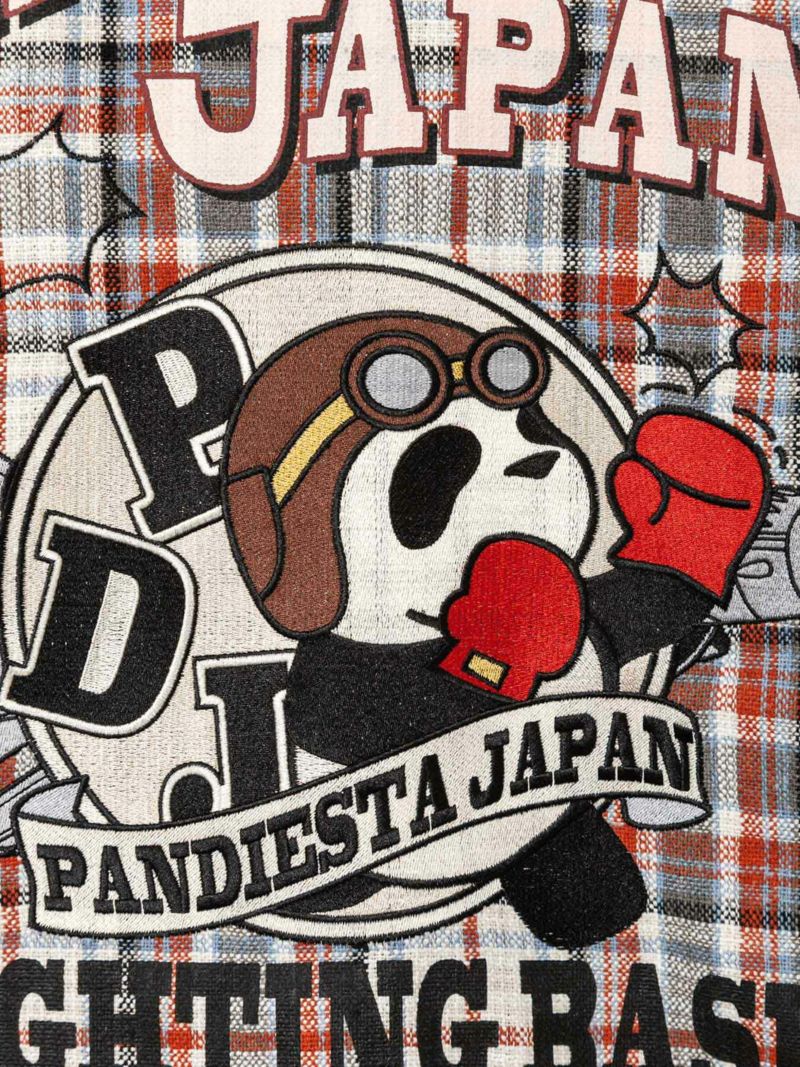 【PANDIESTA JAPAN】“PDJ FIGHTER”刺繍入りチェックシャツ