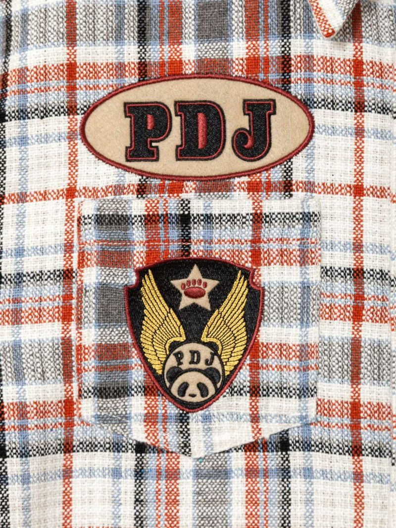 【PANDIESTA JAPAN】“PDJ FIGHTER”刺繍入りチェックシャツ