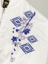 【雅結】桜刺繍×花菱文様 BIGシルエット中綿MA-1