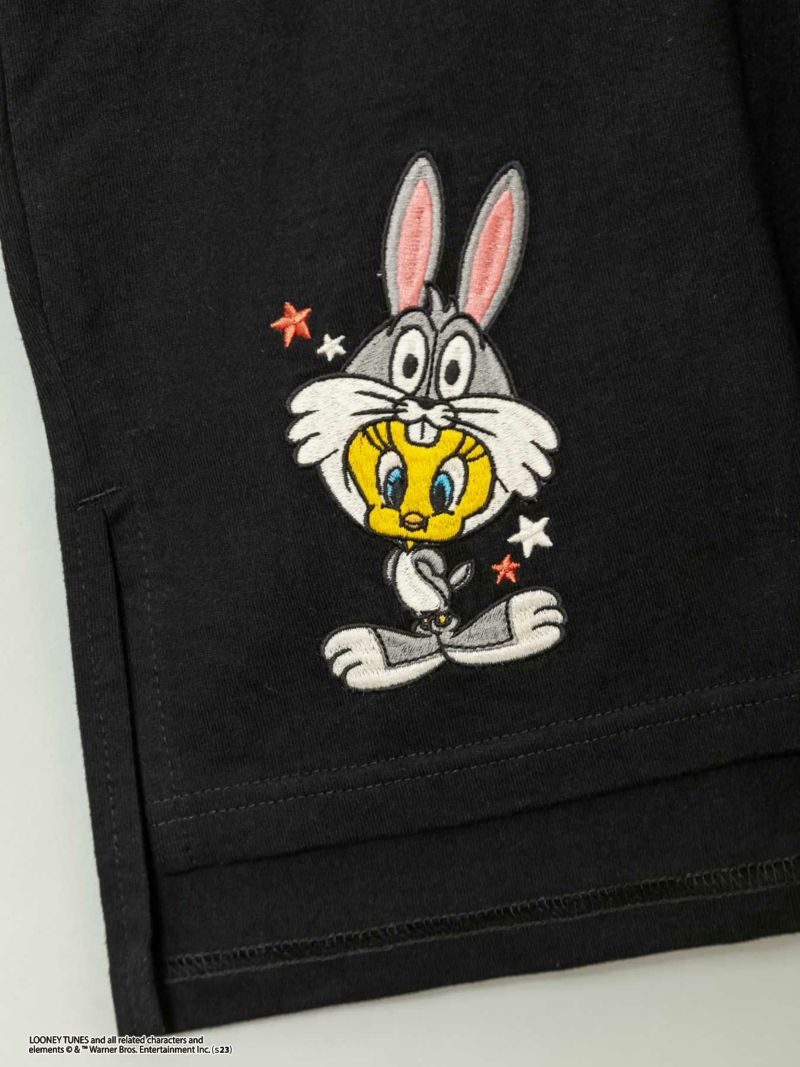 【The BRAVE-MAN×LOONEY TUNES】“着ぐるみトゥイーティー”刺繍入りBIGシルエットロンT