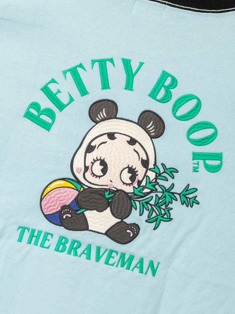 【The BRAVE-MAN×BETTY BOOP】“ベイビーベティパンダ”刺繍入りロンT〔別注〕