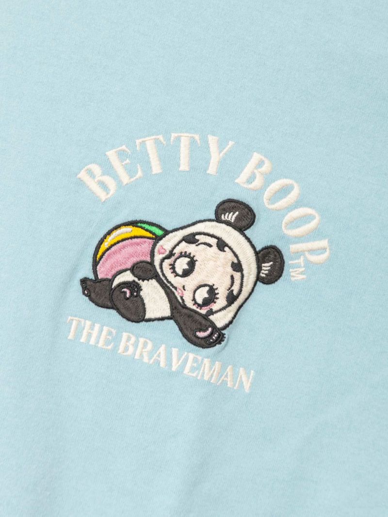 【The BRAVE-MAN×BETTY BOOP】“ベイビーベティパンダ”刺繍入りロンT〔別注〕