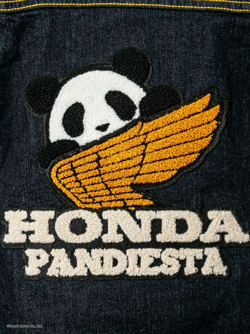 【HONDA×PANDIESTA JAPAN】“WING LOGO”サガラ刺繍ストレッチデニムジャケット