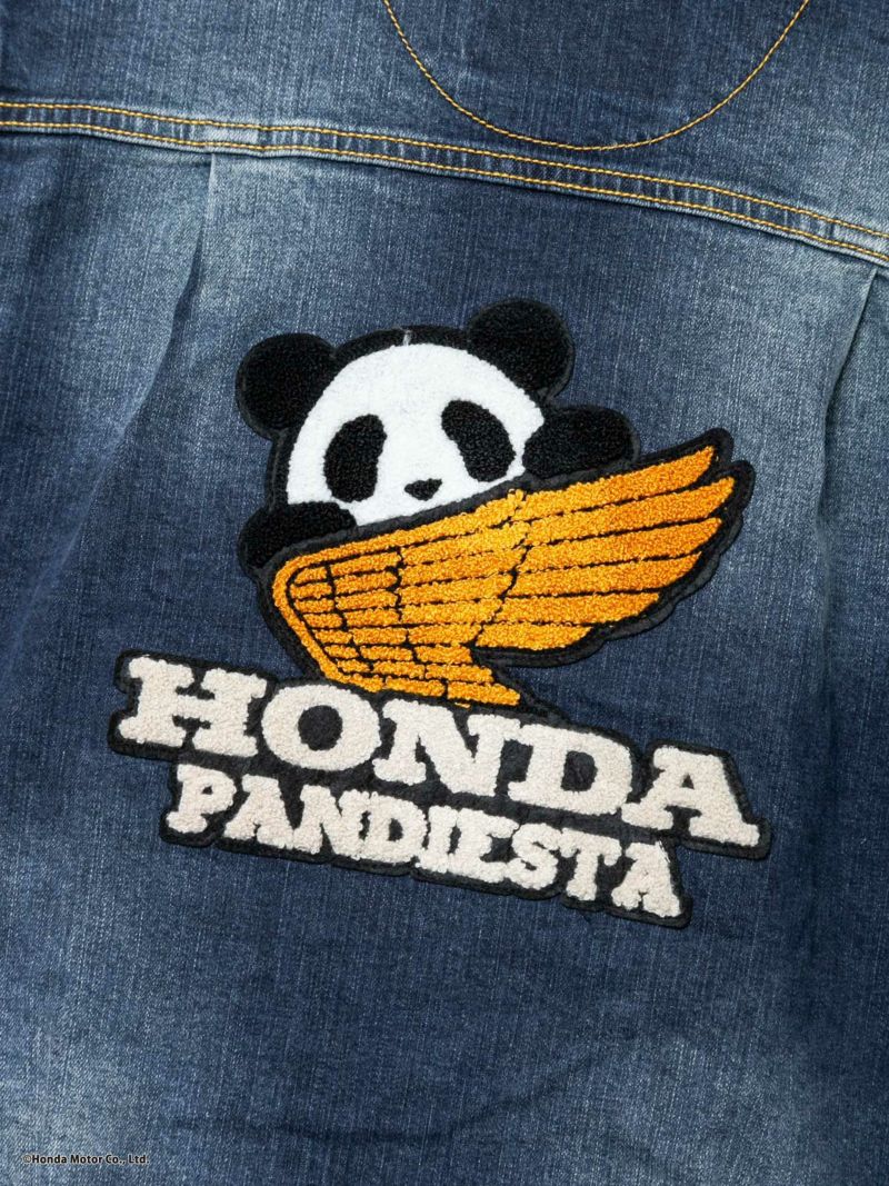 【HONDA×PANDIESTA JAPAN】“WING LOGO”サガラ刺繍ストレッチデニムジャケット