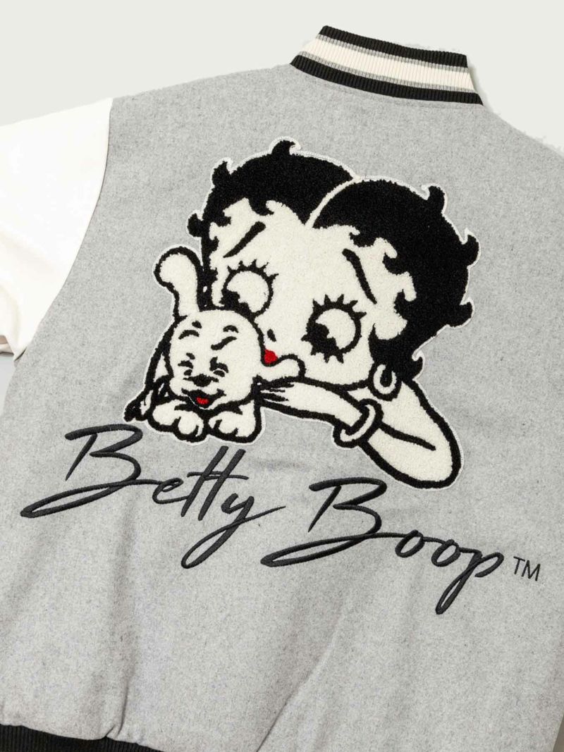 【FLAGSTAFF×BETTY BOOP】“ベティ＆パジー”総刺繍スタジャン