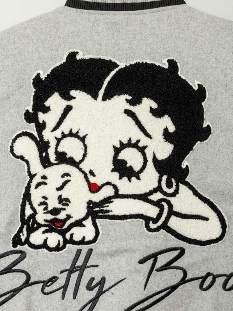 【FLAGSTAFF×BETTY BOOP】“ベティ＆パジー”総刺繍スタジャン