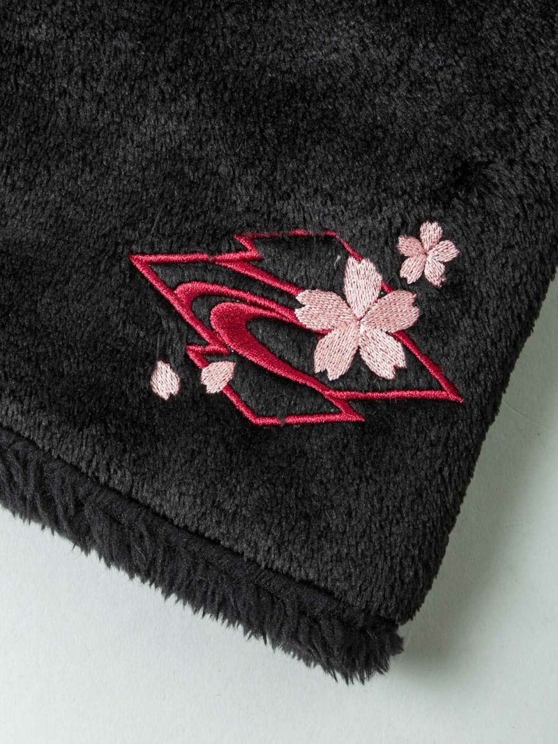 【雅結】桜×入子菱刺繍リバーシブルボアネックウォーマー