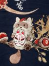 【今昔 -KON-JAKU-】“狸 狐に化ける”総刺繍ZIPパーカー