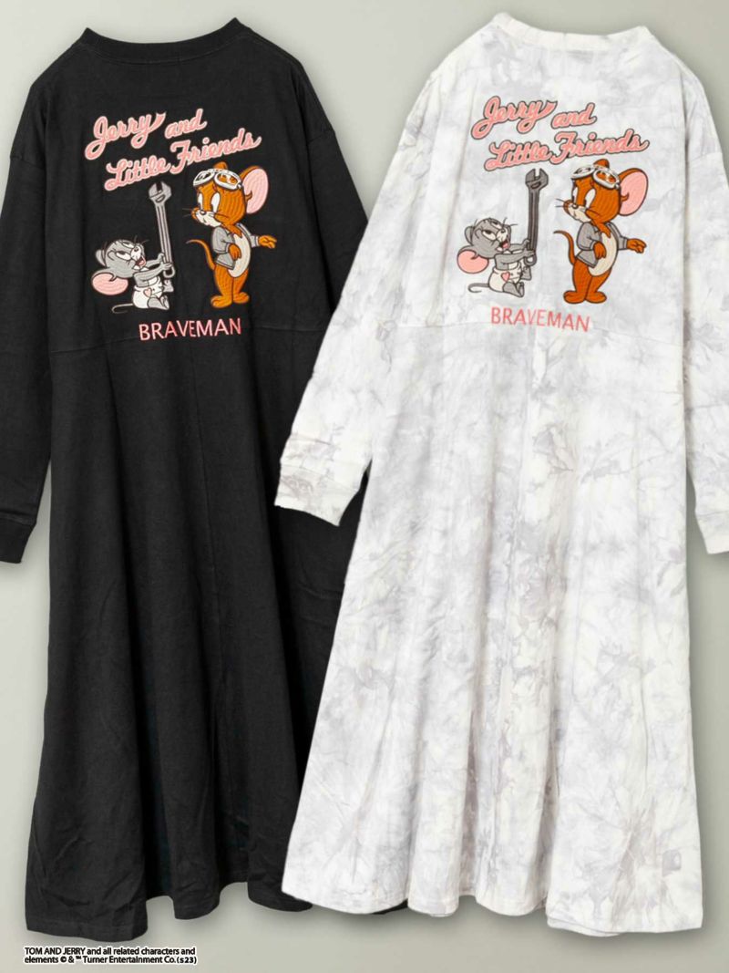 【The BRAVE-MAN×TOM and JERRY】総刺繍ロングワンピース