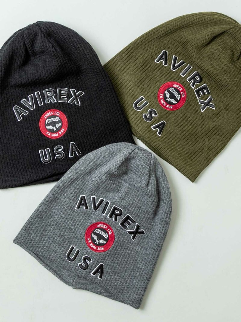 【AVIREX】VARSITY LOGO WATCH CAP