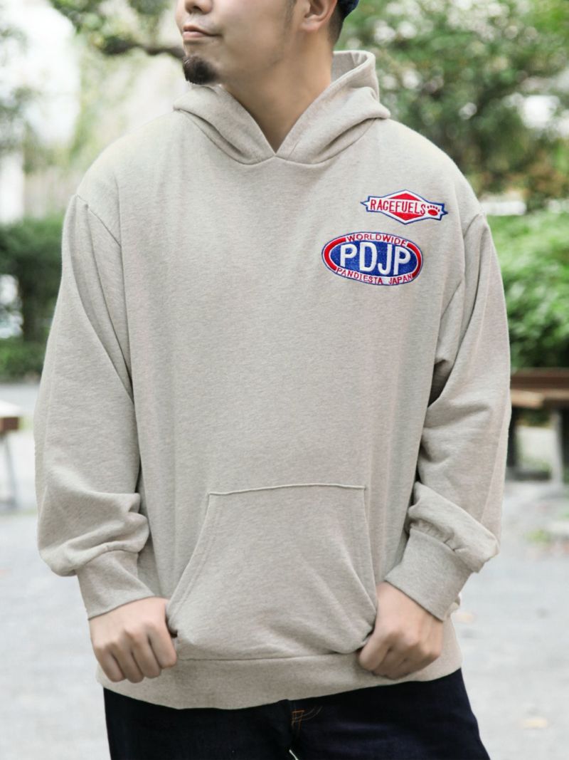 【PANDIESTA JAPAN】“Hot Rod”刺繍入りプルパーカー
