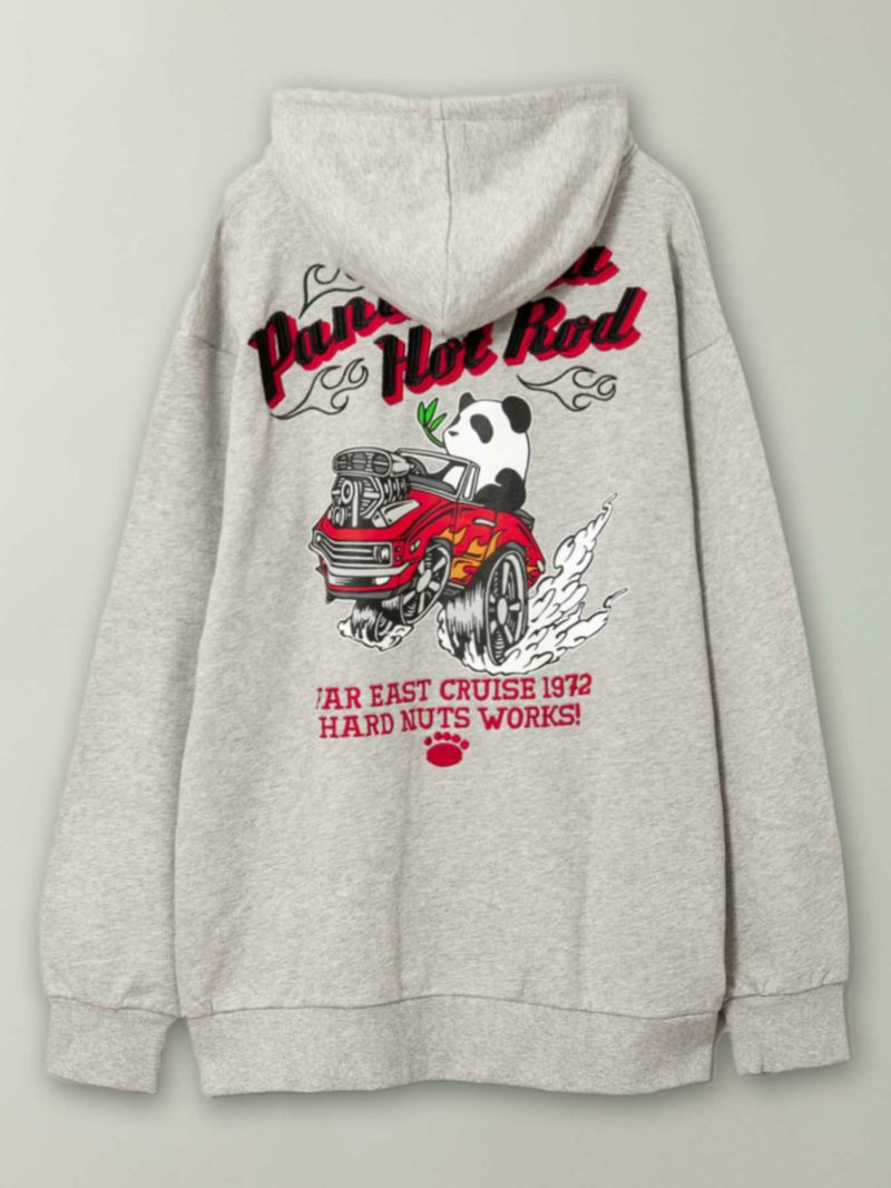 【PANDIESTA JAPAN】“Hot Rod”刺繍入りプルパーカー