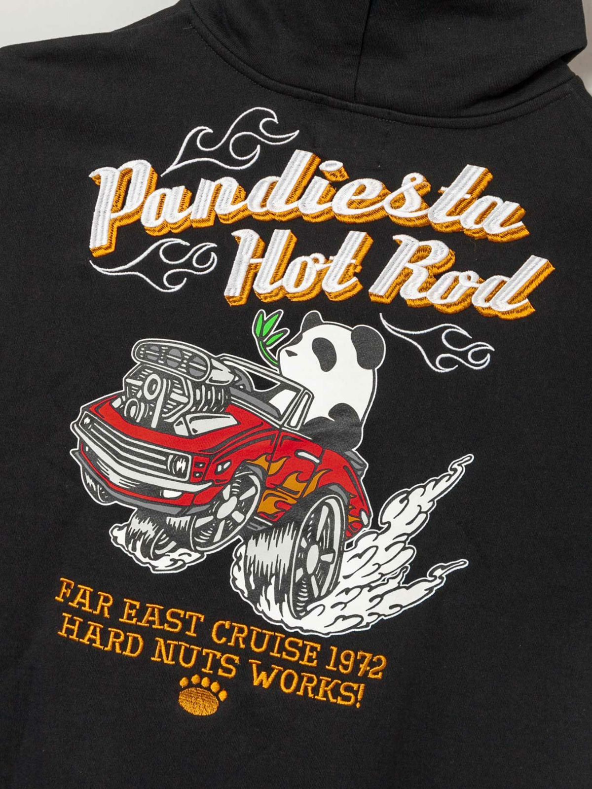 【PANDIESTA JAPAN】“Hot Rod”刺繍入りプルパーカー