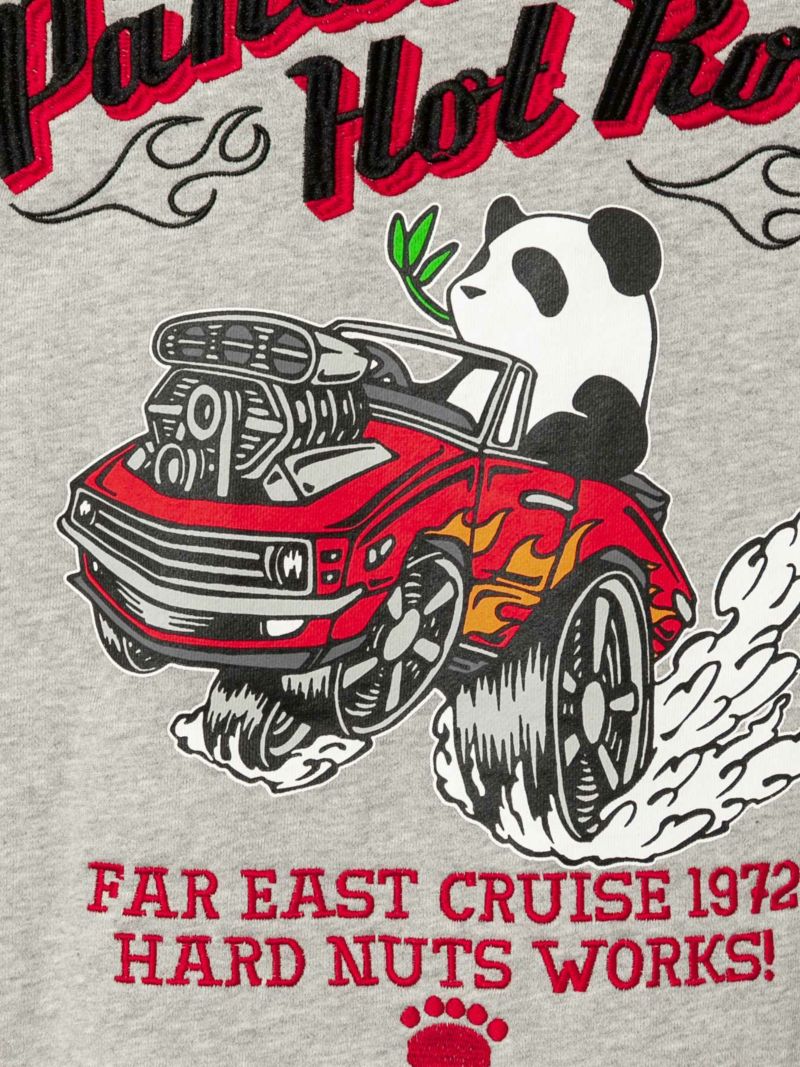 【PANDIESTA JAPAN】“Hot Rod”刺繍入りプルパーカー