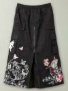 【今昔 -KON-JAKU-】“狐面”総刺繍ミリタリーZIPスカート