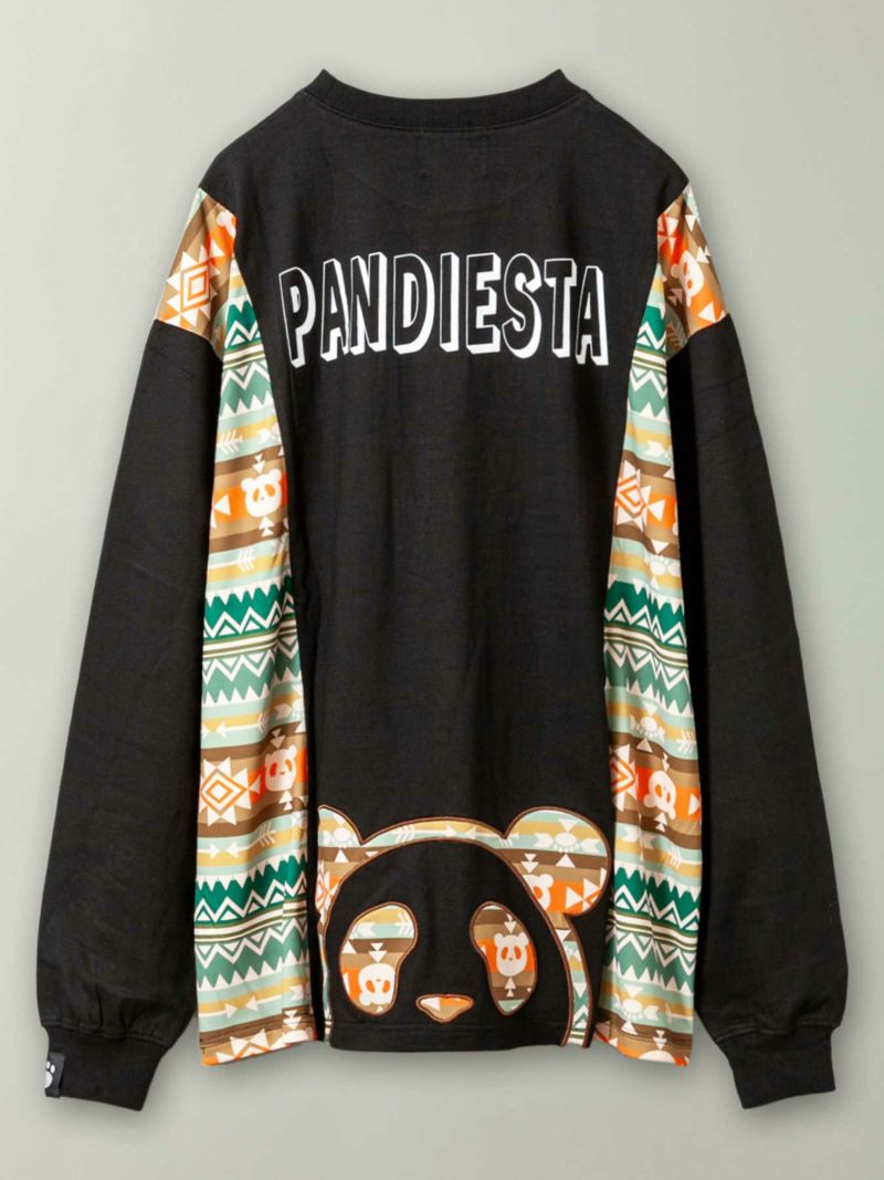 【PANDIESTA JAPAN】“ネイティブパンダ ”刺繍入りBIGシルエットロンT