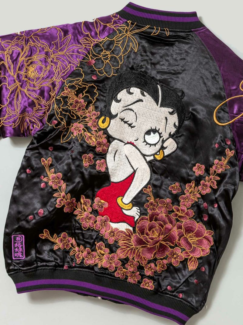 【FLAGSTAFF×BETTY BOOP】“ドレスベティ”総刺繍リバーシブルスカジャン