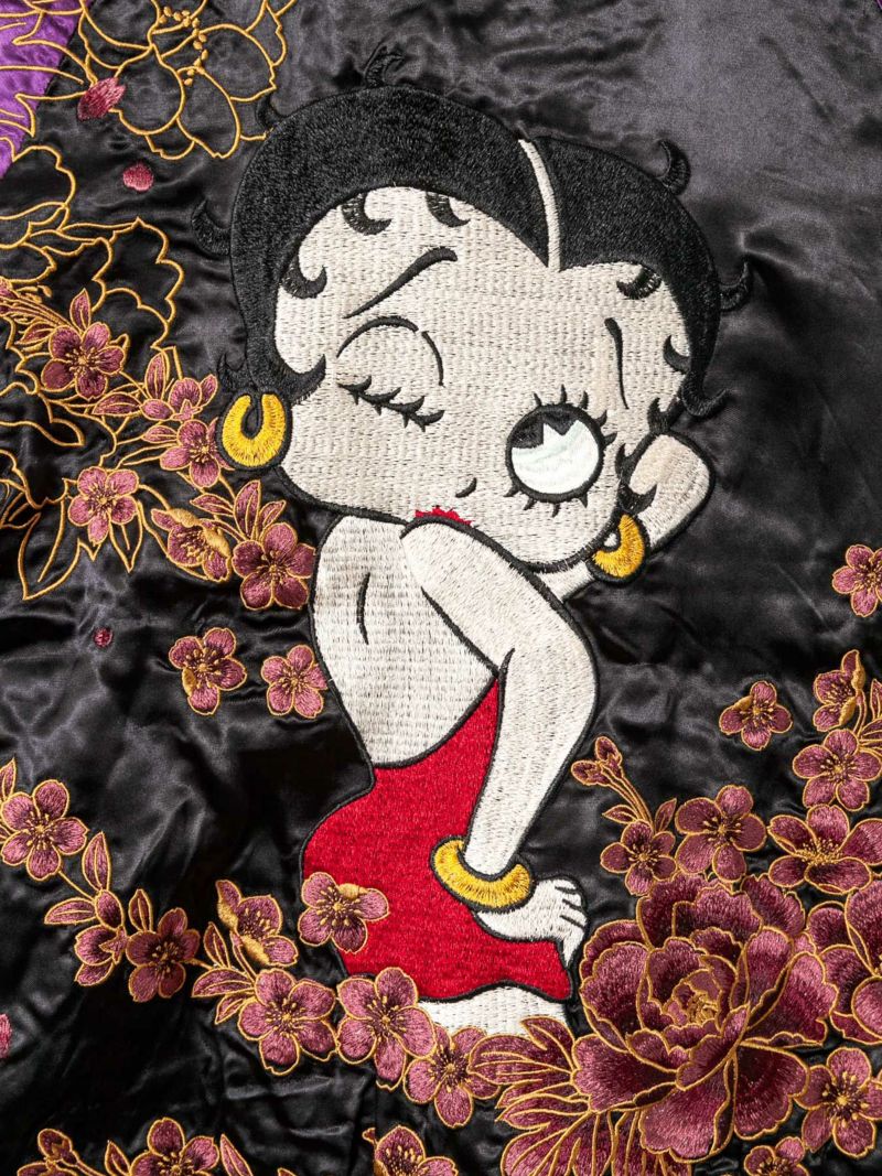 【FLAGSTAFF×BETTY BOOP】“ドレスベティ”総刺繍リバーシブルスカジャン