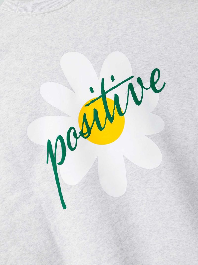 【POSITIVE】“SLEEVE FLOWER”スウェットトレーナー