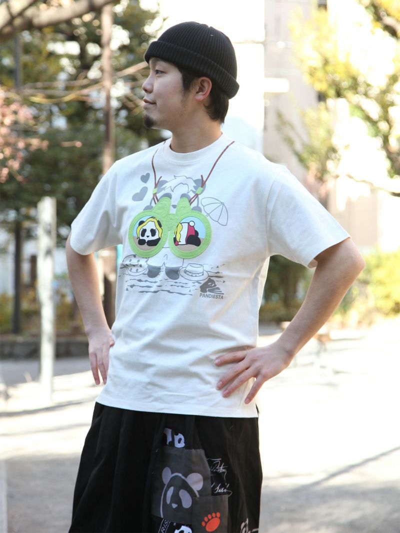 【PANDIESTA JAPAN】“のぞき見パンダ”トリックTシャツ