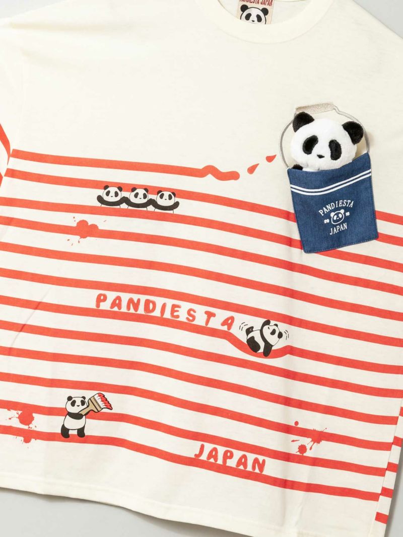 【PANDIESTA JAPAN】“ペンキボーダー”ぬいぐるみ付きBIG Tシャツ