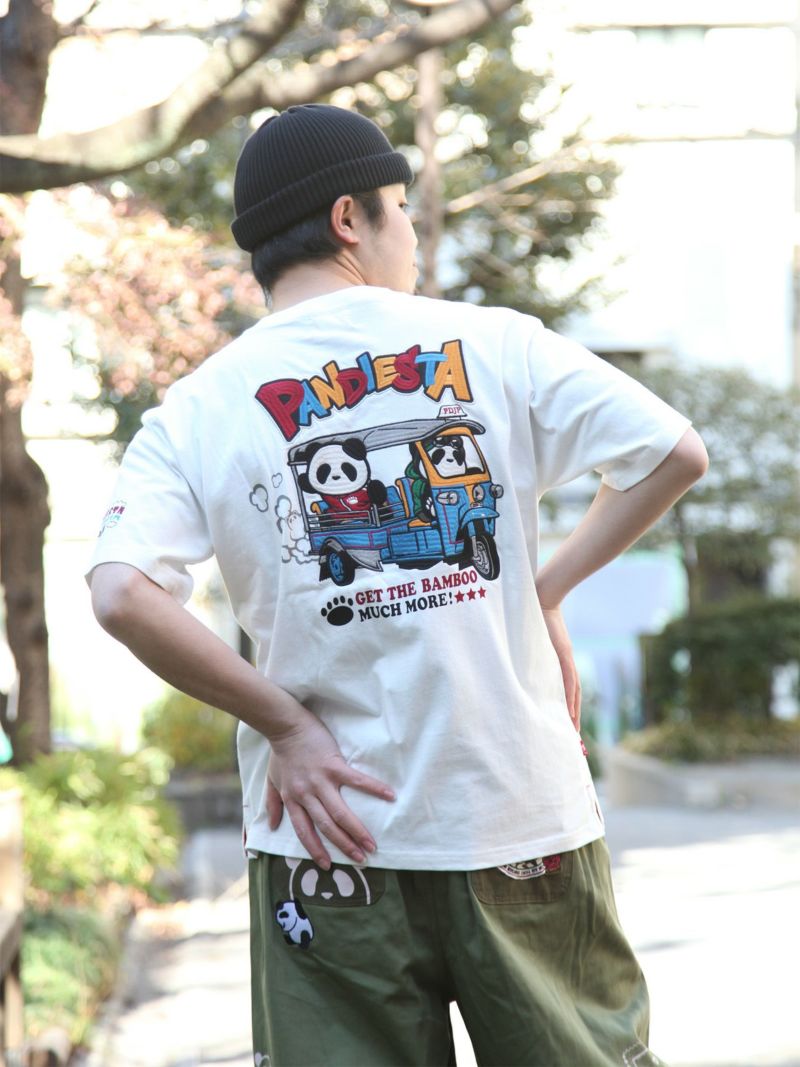 【PANDIESTA JAPAN】“トゥクトゥク”刺繍入りTシャツ