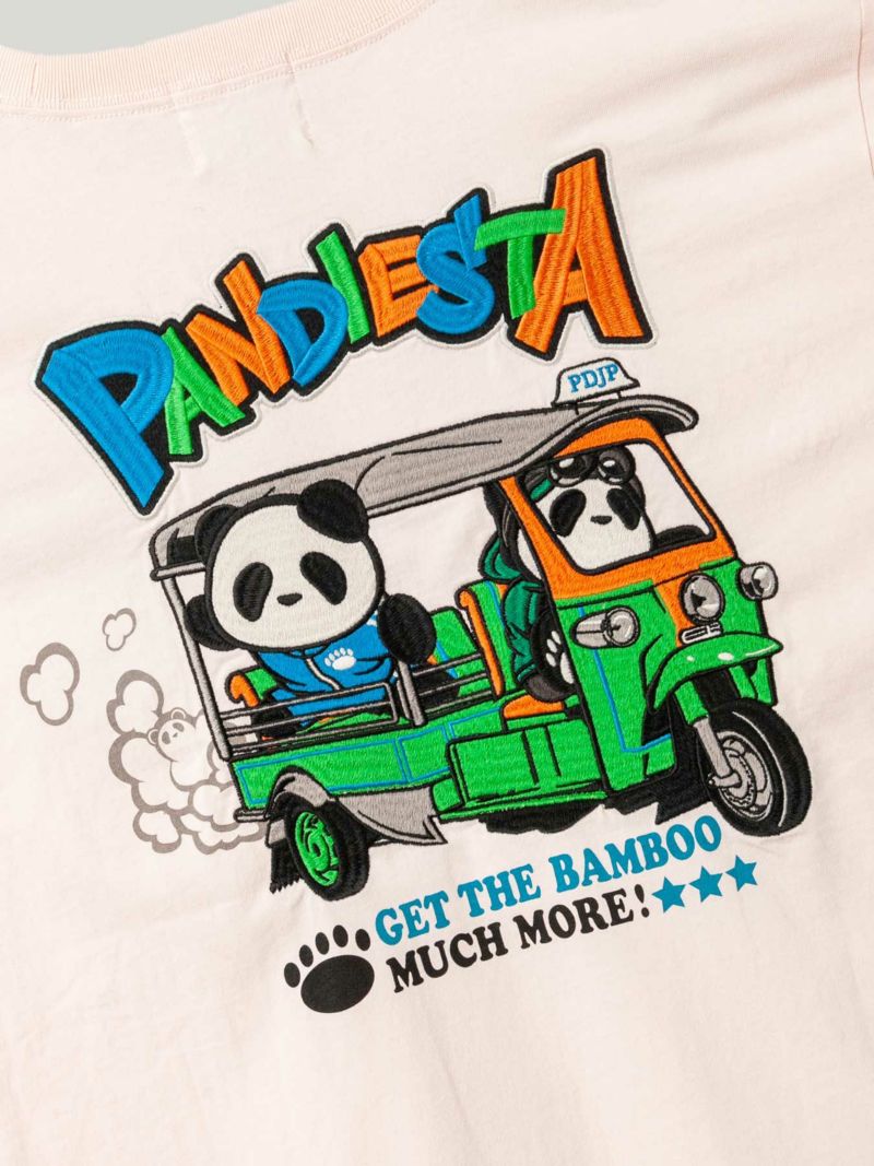 【PANDIESTA JAPAN】“トゥクトゥク”刺繍入りTシャツ