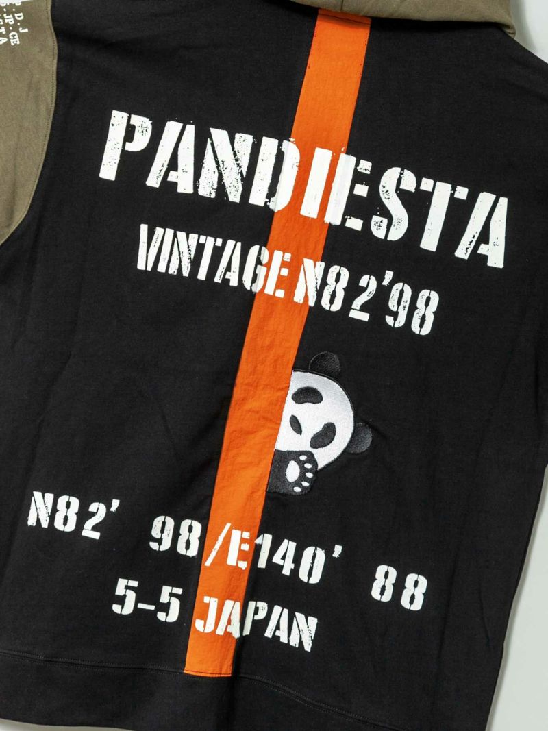 【PANDIESTA JAPAN】“PDJ-ARMY”ミリタリー半袖ZIPパーカー