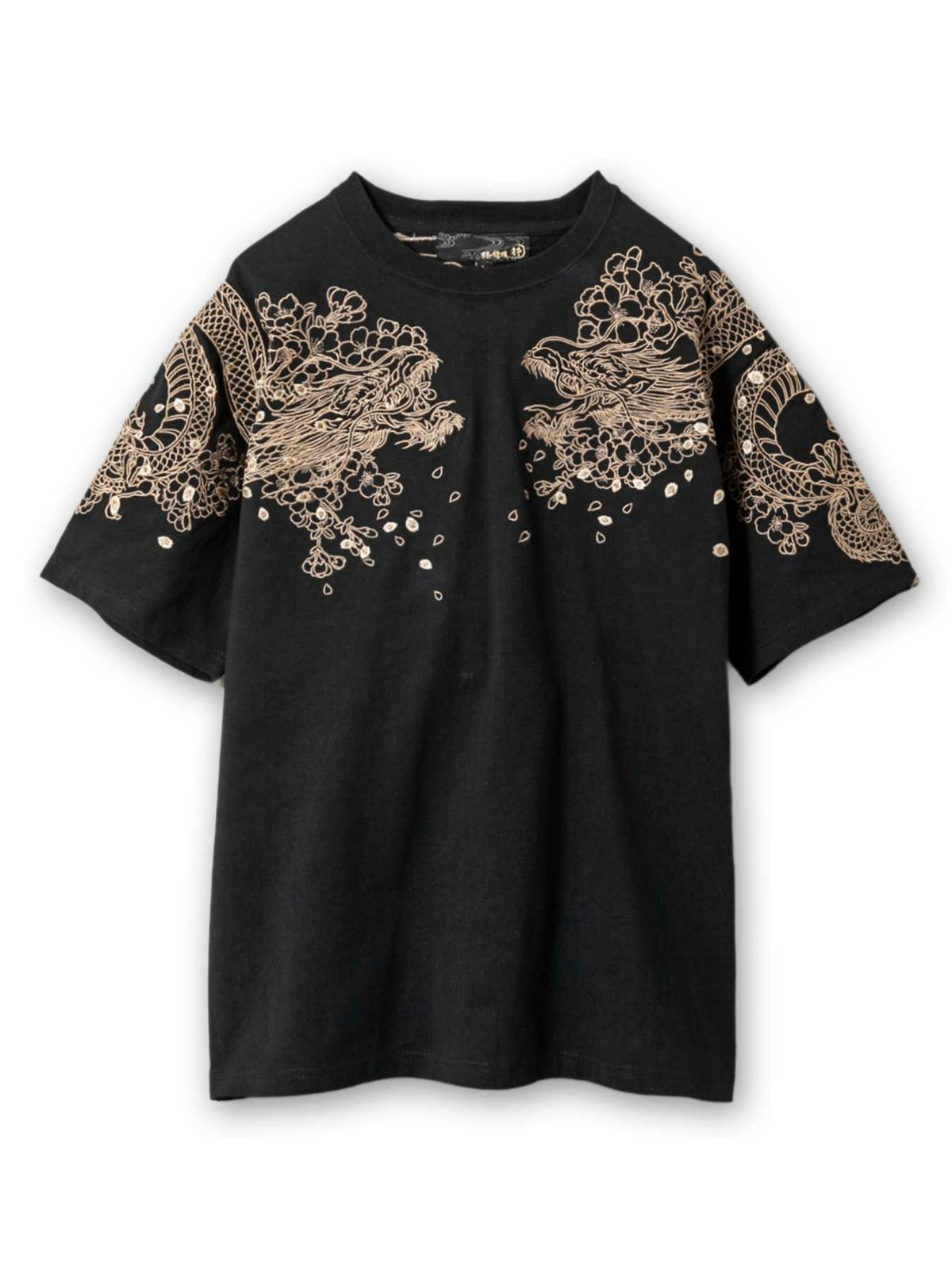 【絡繰魂・粋】“桜双龍”総刺繍Tシャツ