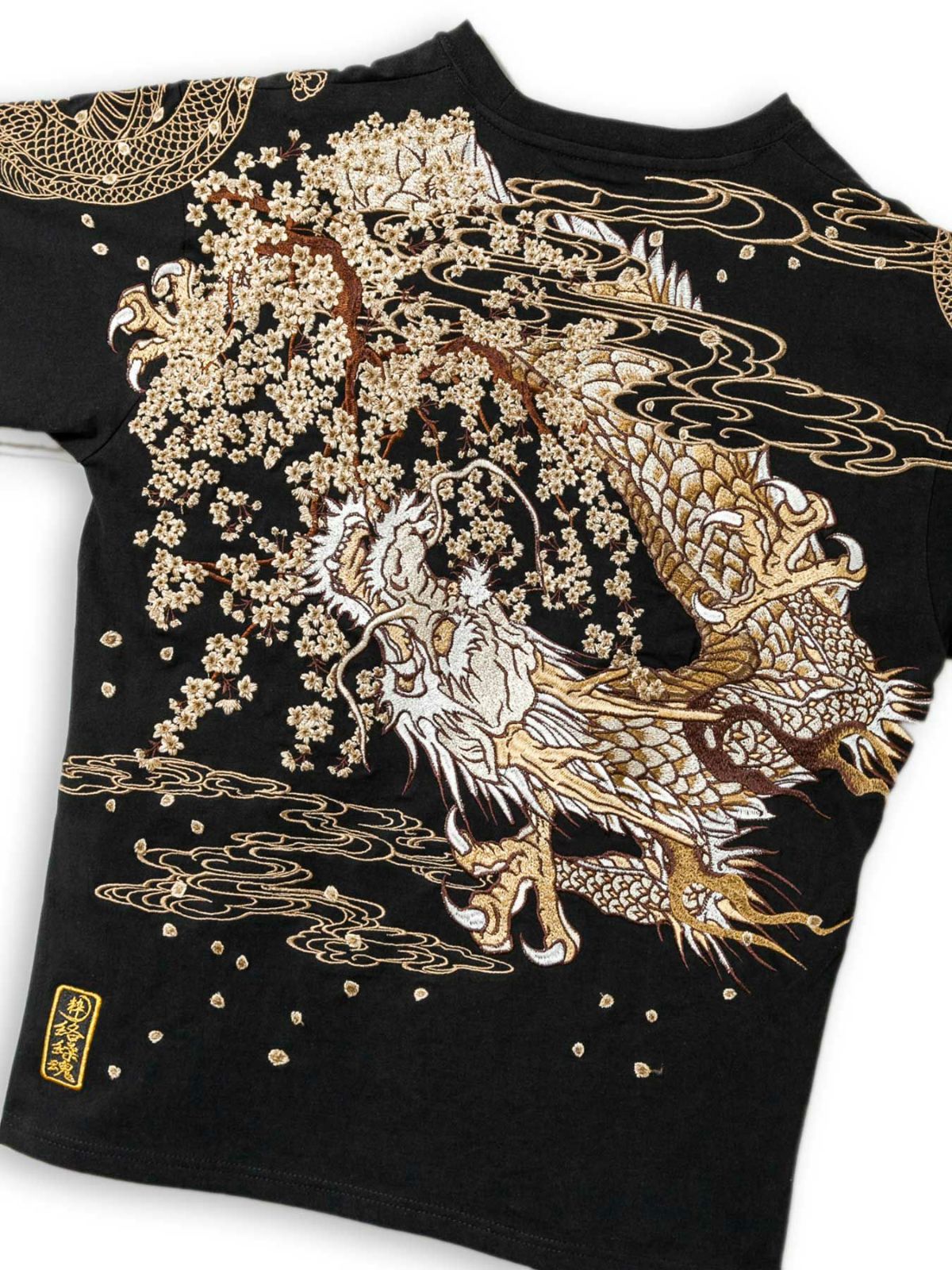 【絡繰魂・粋】“桜双龍”総刺繍Tシャツ