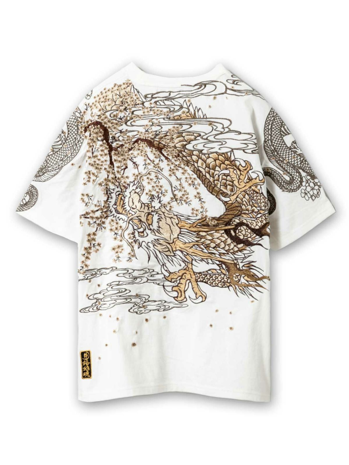 【絡繰魂・粋】“桜双龍”総刺繍Tシャツ
