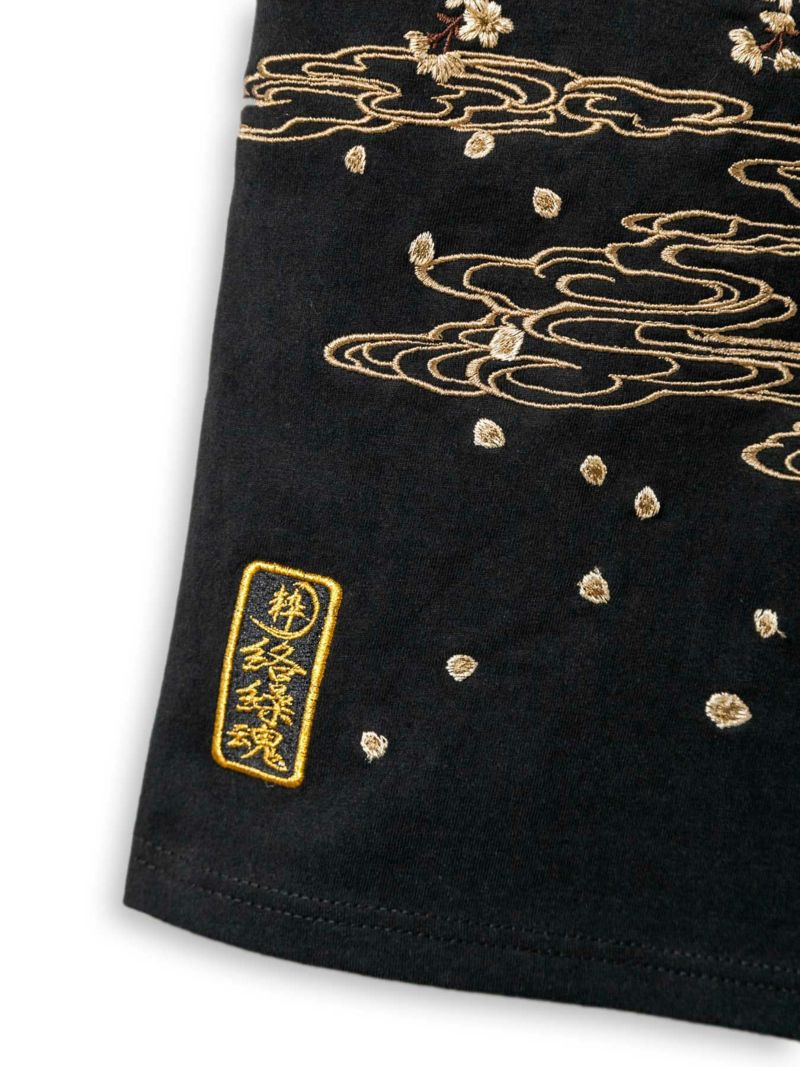 【絡繰魂・粋】“桜双龍”総刺繍Tシャツ